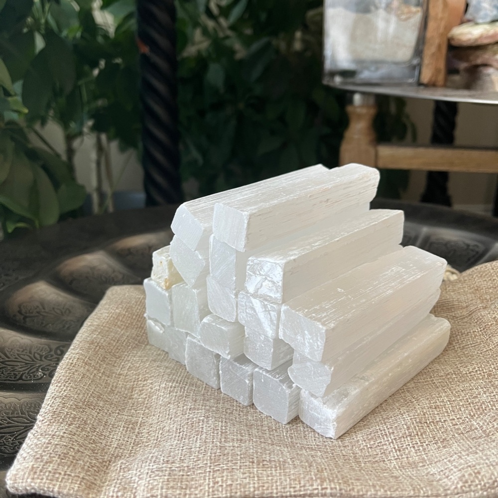 Three (3) Selenite Sticks - Picture 4 of 6
